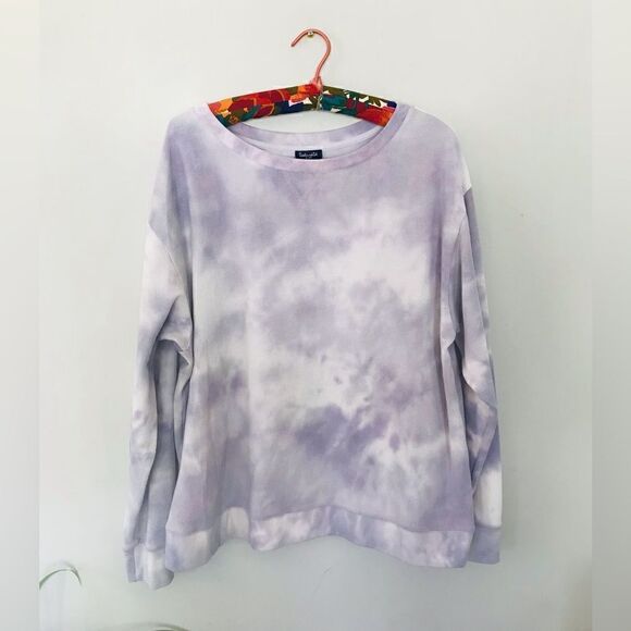 Splendid | purple tie dye thermal pullover - Picture 1 of 6